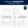 Flash Furniture 4PK Commercial Grade White Plastic Folding Chairs 4-LE-L-3-W-WH-GG